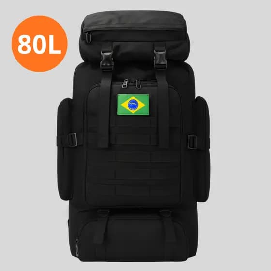 Mochila Tática 80L Viagem Trilha Aventura Missão Operacional Alta Capacidade Premium