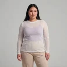 Blusa Tule Manga Longa Transparente Segunda Pele Academia Treino Festa Fashion Casual