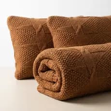 PESEIRA MANTA TRICÔ CAMA CASAL QUEEN SOFÁ SALA 230X60cm +2 CAPA DE ALMOFADA 60X40cm  Y02