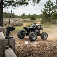 Carrinho Controle Remoto 4x4 Off Road Recarregável com Luz LED – Monster Truck Infantil