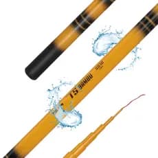 Vara De Pesca Telescópica Fibra De Vidro Carbono Leve Todos Tamanhos Leve