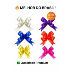 Laço De Presente Facil Filete Kit de 10un a 100un Varias Cores