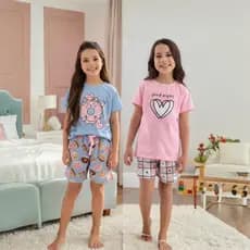 Kit 2 Pijama Infantil Menina Manga Curta Verão Promoção