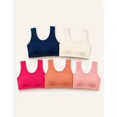 Kit 5 Top Juvenil Alças Largas Menina Moça Algodão
