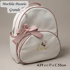 Mochila Maternidade Personalizada com nome Bebê Bolsa Bebê Bordado Luxo