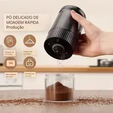 Moedor de Café Elétrico Alimentado por USB Moedor de Grãos de Café de Plástico Compacto Adequado para Casa, Escritório