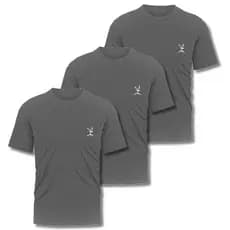 Kit 3 Camisa Camiseta Cinza Dry Fit Masculina Academia Treino Esporte Exercícios Corrida Ciclismo Camisas Básica