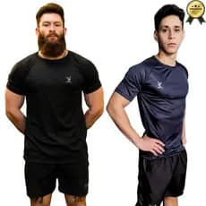 Kit 2 Camiseta Masculina Dry Fit Premium Academia Treino Corrida Musculação Casual