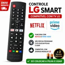 Controle Smart TV LG Netflix Prime Video Compatível Com 32LM620 43LM630 24TL520 28TL520 32LK615 Envio Rápido