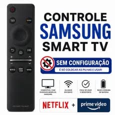 Controle Remoto Samsung Smart TV 4K Netflix Prime Video Compatível Pronto Para Usar Envio Imediato