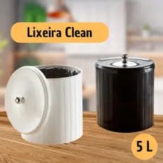 Lixeira Cesto Multiuso Banheiro Cozinha Escritorio Anel Porta Saco Plástico 5 litros