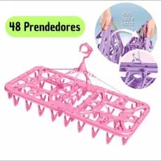 Varal Calcinha Cueca Meias Multiuso com 48 Prendedores Dobrável Resistente Ideal para Roupas Íntimas