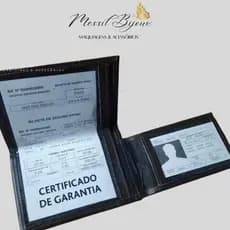 Porta Documento 2 abas Couro sintético.