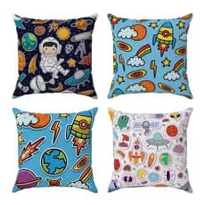 Kit 4 almofadas cheias decorativa Infantil 30x30cm Berço Cama