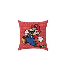 Almofada cheia decorativa 30x30cm Game Retro Geek Mario