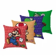 4 almofadas decorativa cheias 30x30cm Geek Nerd Game Nostalgia