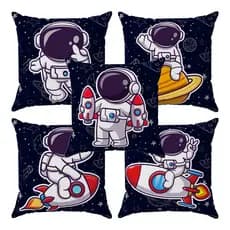 Kit 5 almofadas cheias decoração infantil Astronauta Baby 30x30cm