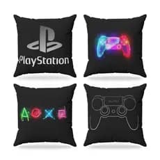 Kit 4 Capas ou almofadas 40x40 PS Jogos video game gamer  decoração quarto sala