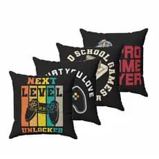 Kit 4 Capas almofada 40x40 Game retro gamer Desenho decoração quarto sala