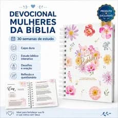 Devocional Mulheres da Bíblia 30 Semanas 🌸 Estudo Bíblico Interativo Capa Dura Com Desafios Oração e Questionário