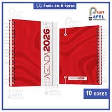 Agenda 2026 Estilo – Capa Dura | 10 Cores | 350 Páginas | 1 Dia por Página  – Print Papel