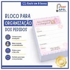 Bloco de Agradecimento ao Cliente 7x10 | Mini Folhetos para Loja | Empresa ou Embalagem | Organize seus Envios