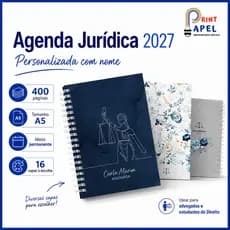 Agenda Jurídica 2027 Personalizada 400 Páginas Organização Profissional Miolo Permanente  Várias Capas