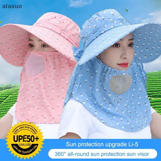[Chapéu De Sol Verão Feminino Com Grande Aro Anti-Ultravioleta Ciclismo Sunhat [BR]