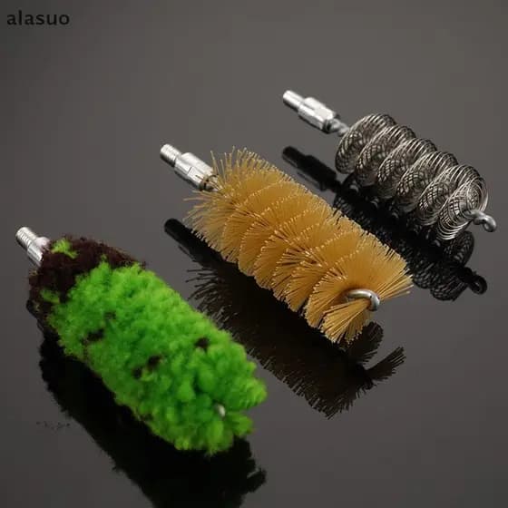 [ala] Kit De Limpeza De Escova De Haste De 3 Unidades De Alumínio Para Rifle De Calibre 12 GA [BR]