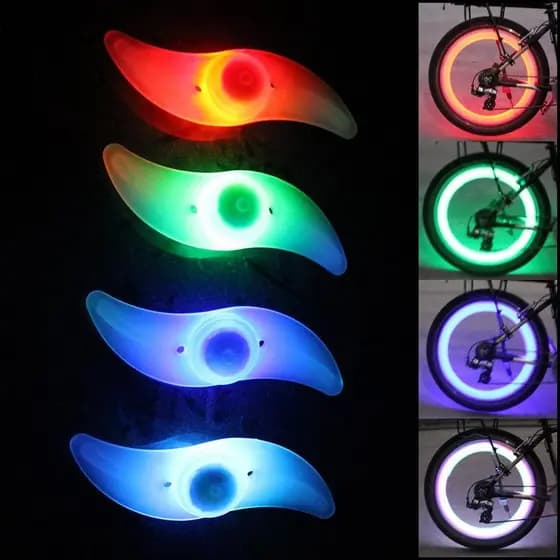 [ala] Luz De Raio De Roda De Bicicleta Luzes De Pneu 3 Modos LED À Prova D'água Aviso De Segurança Acessórios Fáceis