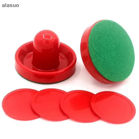 [ala] 8 Unidades/Conjunto De Plástico Padrão 60 Mm Atacantes Empurradores E Discos De Air Hockey Substituição Para Mesas