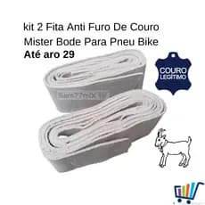 kit 2 Fita Anti Furo De Couro Mister Bode Para Bike Bicicleta