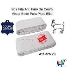 kit 2 Fita Anti Furo De Couro Mister Bode Para Pneus Bikes