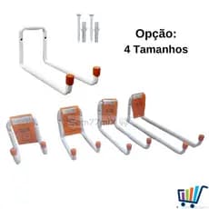 Suporte Gancho Multiuso Para Pendurar Escada Bicicleta Mangueira Bike Na Parede