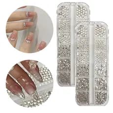 Kit 24 Pedrinhas Para Decoração De Unhas Strass Glitter Nail Art Maquiagem