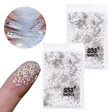Pacote Kit Strass 2880 Pedrinhas Para Decoração Unha Maquiagem Nail Art
