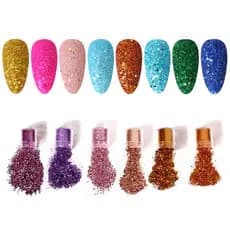 Kit Com 24 Glitter Potinho 15g Cada Para Artes Em Unhas Holográfico Diversos