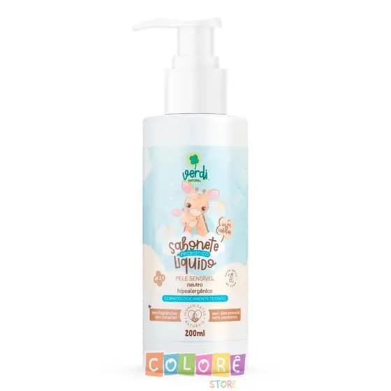 Sabonete Líquido e Shampoo Cabeça aos Pés Probiótico Natural Neutro para Pele Sensível Bebê Infantil