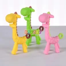 Mordedor Brinquedo Girafa Sensorial com Estojo Bebê Certificado INMETRO Sentidos Dentes Gengiva