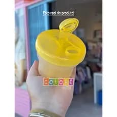 Porta Leite em Pó ou Whey Pote Dosador Com 3 Divisórias Bebê Alimentação