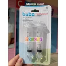 Lavador Nasal Buba Reutilizável Kit 2 Seringas Com Ponta Em Silicone Macio Bebê Descongestionante