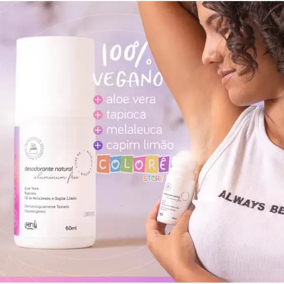 Desodorante Natural Hipoalergênico Sem Alumínio Infantil Adolescente Adulto Axilas Sem Impurezas