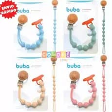 Prendedor De Chupeta De Silicone BPAFREE Bambu Clipe Com Trava Buba Bebê Bico Mordedor Recém Nascido