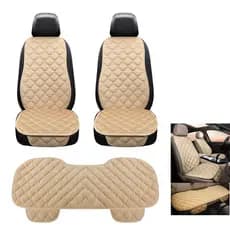 Kit 3 Capas Protetora De Banco Para Carro 2 Capas Da Frente Com Encosto e 1 Assento Traseiro Suede