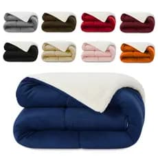 Edredom Coberdrom Cobertor Infantil, Solteiro, Casal E Queen Sherpa Dupla Face Macio Frio Premium