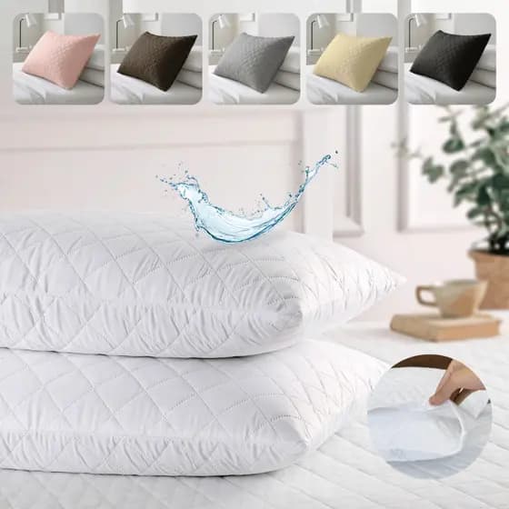 Capa P/ Travesseiro Impermeável 70x50cm Matelado Antialérgico Antiácaro Fronha Protetora Premium