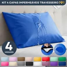 Kit 4 Capa Para Travesseiro Impermeável Protetor Hospitalar Antialérgico Antiácaro Silencioso