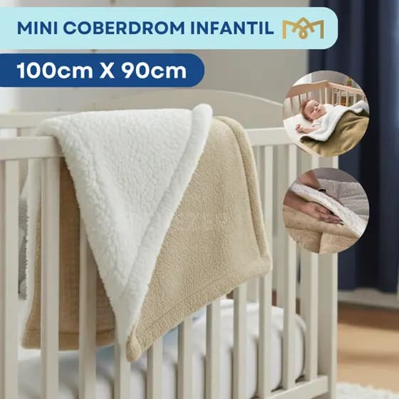 Coberdrom Infantil Baby Sherpa Carneirinho Hipoalergênico Super Macio Aconchegante Quentinho Premium
