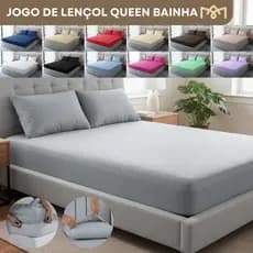 Jogo De Lençol 2 e 3 Peças Solteiro, Casal, Queen E King Toque Acetinado Suave Desing Liso Premium