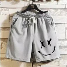 Short  Moletom Estampa Carinha X Bermuda